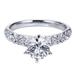 Gabriel 14 Karat Victorian Engagement Ring ER3951W44JJ