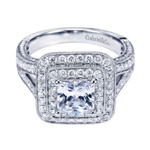 Gabriel 14 Karat Victorian Engagement Ring ER7264W44JJ