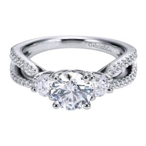 Gabriel 14 Karat Contemporary Engagement Ring ER5842W44JJ