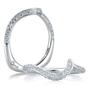 A.JAFFE Metropolitan Collection Signature Platinum Diamond Wedding Ring MRS322 / 37