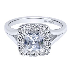 Gabriel 14 Karat Contemporary Engagement Ring ER10930W44JJ