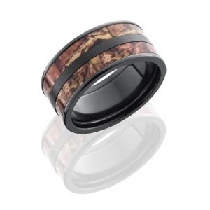 Lashbrook ZCAMO10F23-INFINITY SATIN-POLISH Camo Wedding Ring or Band