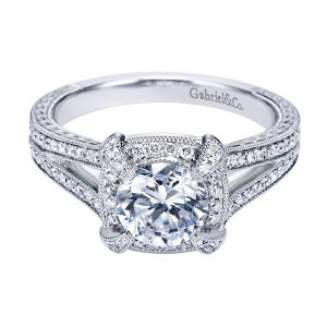 Gabriel 14 Karat Victorian Engagement Ring ER7493W44JJ