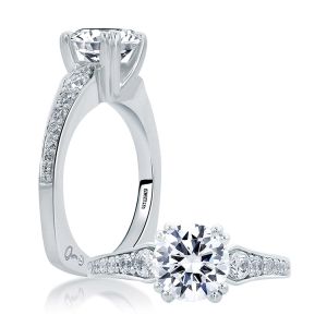 A.JAFFE Platinum Signature Engagement Ring MES670