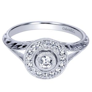 Gabriel 14 Karat Victorian Engagement Ring ER98438W44JJ