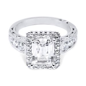 HT2521EC85X65 Tacori Crescent 18 Karat Engagement Ring