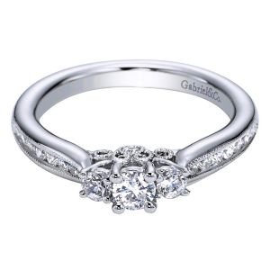 Gabriel 14 Karat Contemporary Engagement Ring ER95956W44JJ