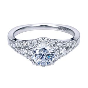 Gabriel 14 Karat Contemporary Engagement Ring ER6548W44JJ