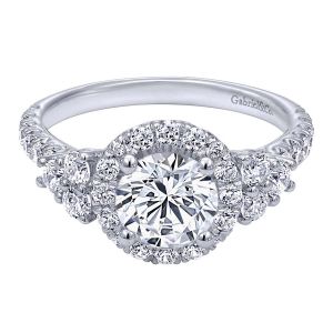 Gabriel 14 Karat Contemporary Engagement Ring ER10178W44JJ