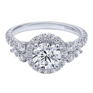 Gabriel 14 Karat Contemporary Engagement Ring ER10178W44JJ