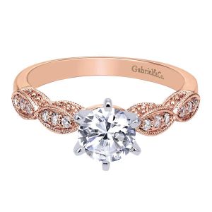 Gabriel 14 Karat Victorian Engagement Ring ER3848T44JJ