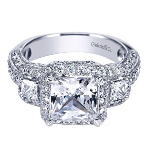 Gabriel 14 Karat Victorian Engagement Ring ER4132W44JJ