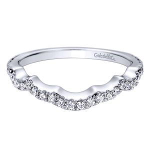 Gabriel 14 Karat Contemporary Wedding Band WB9444W44JJ