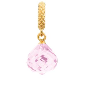 JLo Collection Endless Jewelry Mysterious Drop Gold Plated Rose Crystal Charm 1801-4