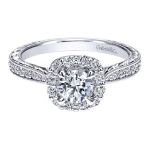 Gabriel 14 Karat Victorian Engagement Ring ER911875R2W44JJ