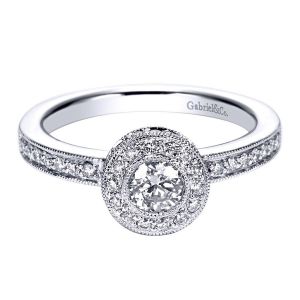 Gabriel 14 Karat Victorian Engagement Ring ER96073W44JJ