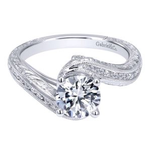 Gabriel 14 Karat Contemporary Engagement Ring ER10454W44JJ