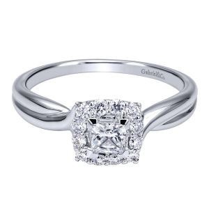 Gabriel 14 Karat Contemporary Engagement Ring ER911734S1W44JJ