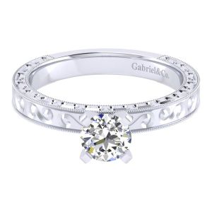 Gabriel 14 Karat Victorian Engagement Ring ER9022W4JJJ
