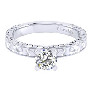 Gabriel 14 Karat Victorian Engagement Ring ER9022W4JJJ