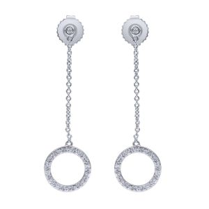 Gabriel Fashion 14 Karat Lusso Diamond Drop Earrings EG9889W45JJ