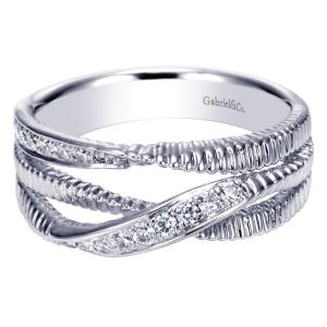 Gabriel Fashion 14 Karat Scalloped Gold Ladies' Ring LR6184W45JJ