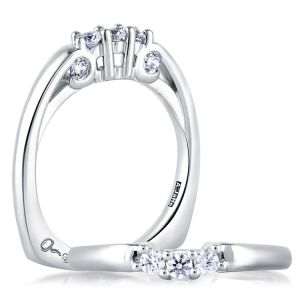 A.JAFFE Art Deco Collection 18 Karat Diamond Wedding Ring MRS237 / 25