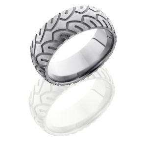 Lashbrook 8DCycle Sand-Satin Titanium Wedding Ring or Band