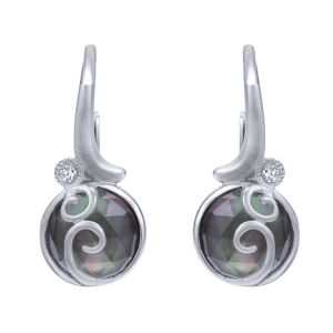 Gabriel Fashion Silver Caress Leverback Earrings EG12317SV5XB