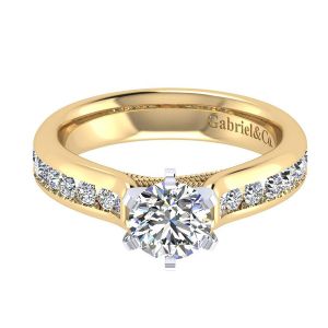 Gabriel 14 Karat Contemporary Engagement Ring ER4185M44JJ