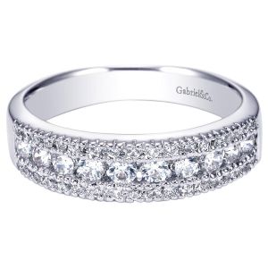 Gabriel 14 Karat Contemporary Wedding Band WB3952W44JJ