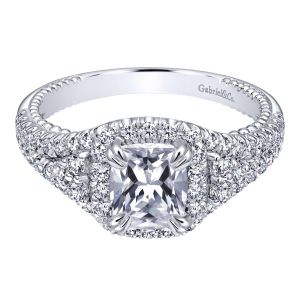 Gabriel 14 Karat Contemporary Engagement Ring ER10748W44JJ