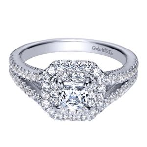 Gabriel 14 Karat Contemporary Engagement Ring ER8199W44JJ