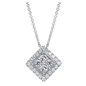 Gabriel Fashion 14 Karat Clustered Diamonds Necklace NK3870W44JJ