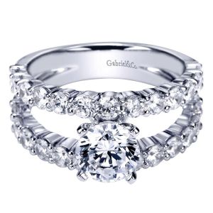 Gabriel 14 Karat Contemporary Engagement Ring ER4234W44JJ