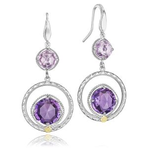 SE1490113 Tacori 18k925 Lilac Blossoms Silver & Gold Earrings