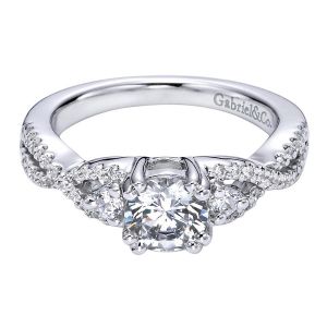 Gabriel 14 Karat Contemporary Engagement Ring ER6022W44JJ