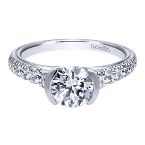 Gabriel 14 Karat Contemporary Engagement Ring ER10121W44JJ