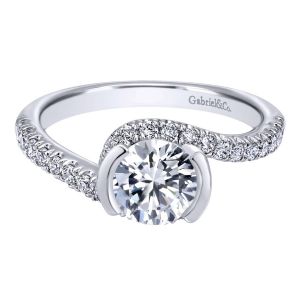 Gabriel 14 Karat Contemporary Engagement Ring ER10472W44JJ