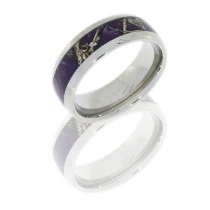 Lashbrook 7HR(1)4G-RT/APPURPLE POLISH Titanium Wedding Ring or Band