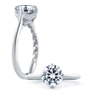 A.JAFFE Platinum Classic Engagement Ring ME1846Q