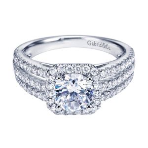 Gabriel 14 Karat Contemporary Engagement Ring ER7254W44JJ