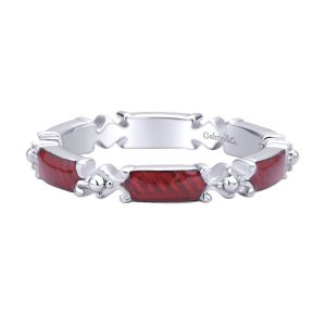 Gabriel Fashion Silver Stackable Stackable Ladies' Ring LR5896-5E1SVJJJ