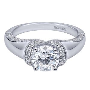 Gabriel 14 Karat Contemporary Engagement Ring ER10487W44JJ