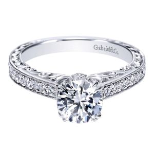 Gabriel 14 Karat Victorian Engagement Ring ER9200W44JJ
