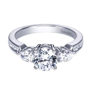 Gabriel 14 Karat Contemporary Engagement Ring ER3842W44JJ