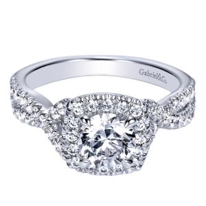 Gabriel 14 Karat Contemporary Engagement Ring ER98667W44JJ