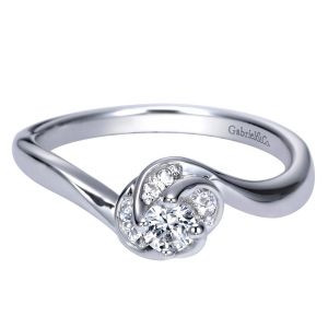 Gabriel 14 Karat Contemporary Engagement Ring ER98707W44JJ