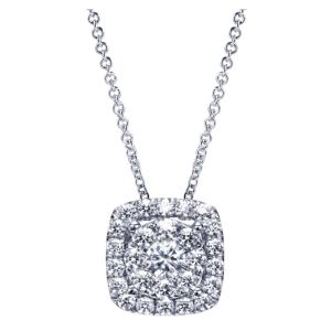 Gabriel Fashion 14 Karat Clustered Diamonds Necklace NK3578W45JJ