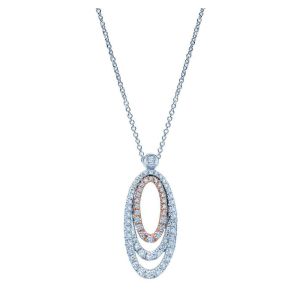 Gabriel Fashion 14 Karat Two-Tone Lusso Diamond Necklace NK4416T45JJ